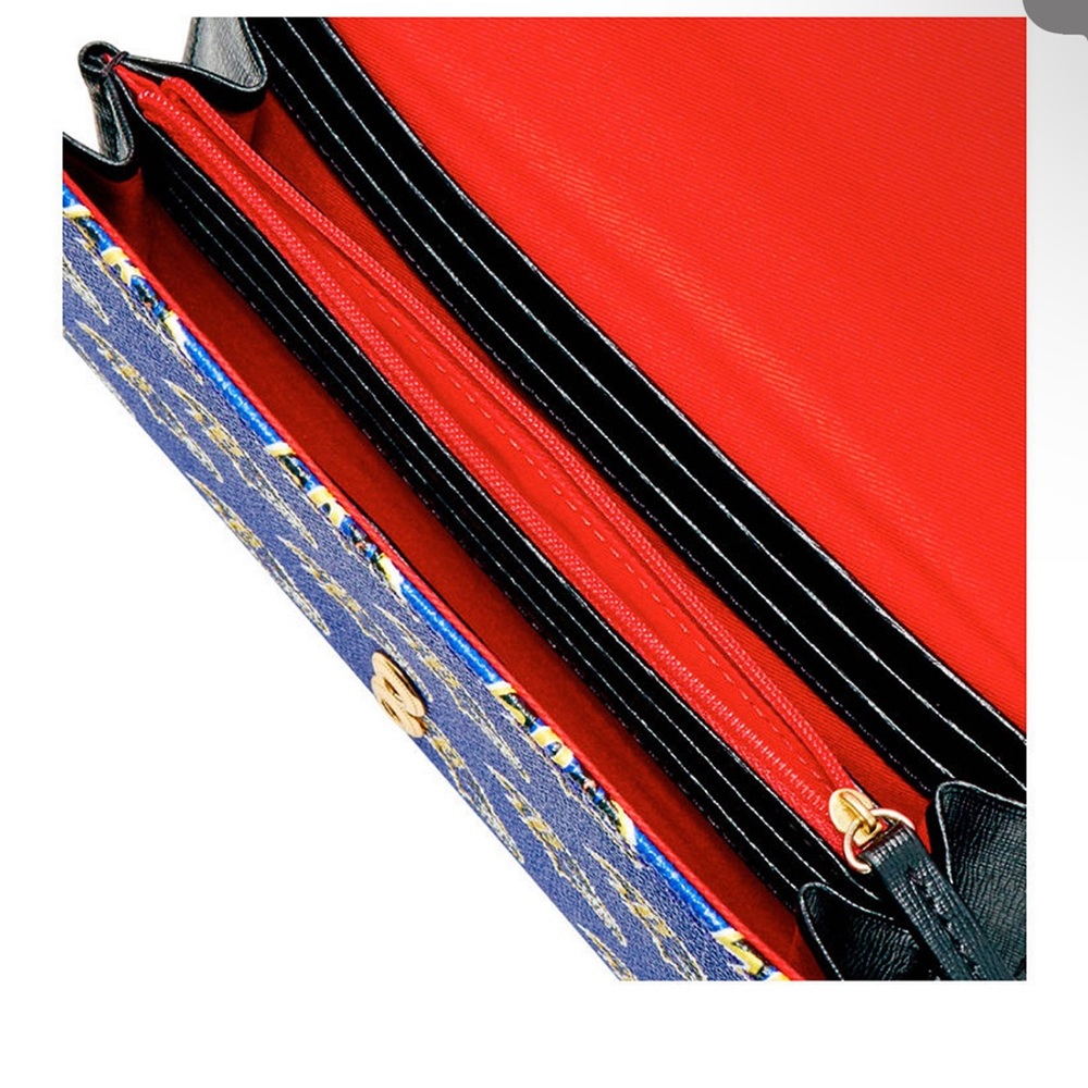 DOONEY & BOURKE NFL DAPHNE RAVENS LOGO WALLET CROSSBODY BAG CLUTCH PURPLE BLUE - Picture 5 of 15